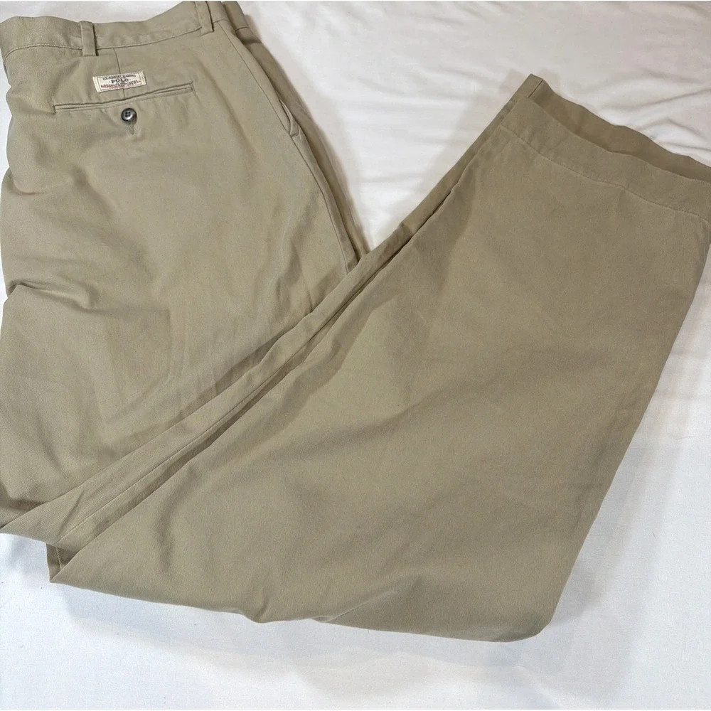 Polo‎ Ralph Lauren Mens 38x32 Beige Khaki Chino Pants Classic Fit Casual